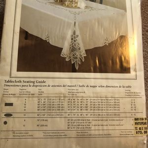Lace tablecloth with matching napkins